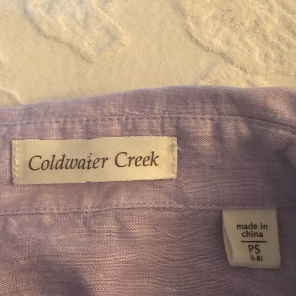 Coldwater Creek washable linen blouse - Picture 3 of 5